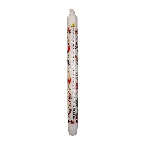 Alexander Taron 12" White and Red Christmas Advent Candle 34777296 EasyOptionXY LLC