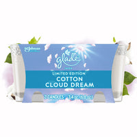 Glade Scented Candle Jar, Cotton Cloud Dream Scent, Infused with Essential Oils, Spring Limited Edition Fragrance, Positive Vibes Collection, 2 Candles, 3.4 Oz, 96 g each EasyOptionXY LLC