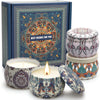 4 Pack Scented Candles, Candles for Home Scented, 120H Long Lasting Highly Scented, Soy Wax Candle, Aromatherapy Candles Gifts for Women, Christmas, Thanksgiving, Anniversary, Birthday EasyOptionXY LLC