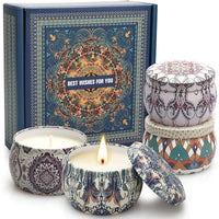 4 Pack Scented Candles, Candles for Home Scented, 120H Long Lasting Highly Scented, Soy Wax Candle, Aromatherapy Candles Gifts for Women, Christmas, Thanksgiving, Anniversary, Birthday EasyOptionXY LLC