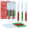 FCMSHAMD 8.46'' Red Green Taper Candles-Unscented(Pack of 2) EasyOptionXY LLC