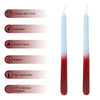 FCMSHAMD 8.46'' Red Green Taper Candles-Unscented(Pack of 2) EasyOptionXY LLC