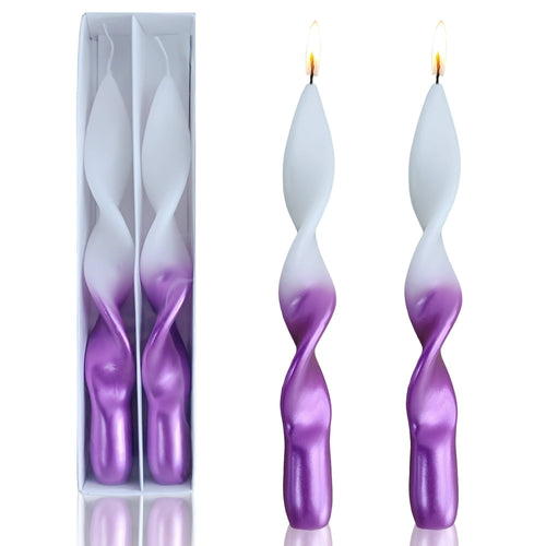 FCMSHAMD 8.8 inch Purple Candles Sticks -Dripless Taper(2 Pack) EasyOptionXY LLC