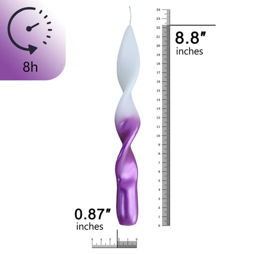 FCMSHAMD 8.8 inch Purple Candles Sticks -Dripless Taper(2 Pack) EasyOptionXY LLC