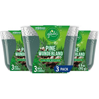 Glade Candle Pine Wonderland, Fragrance Candle Infused with Essential Oils, Air Freshener Candle, 3-Wick Candle, 6.8oz, 3 Count EasyOptionXY LLC