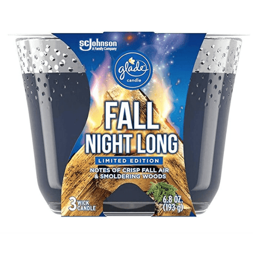 Glade Candle, Fragrance Candle Infused with Essential Oils, Air Freshener Candle, 3-Wick Candle, 6.8oz (Fall Night Long) EasyOptionXY LLC