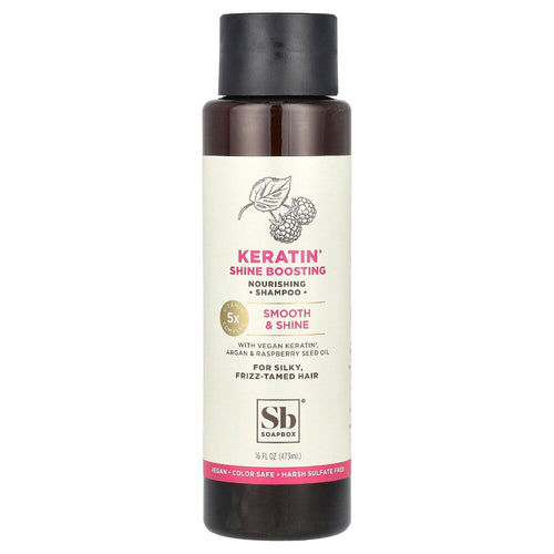 Soapbox Nourishing Shampoo Keratin Shine Boosting For Silky Frizz-Tamed Hair - 16 Fl