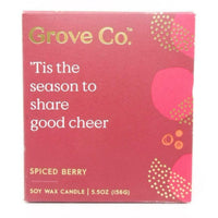 Grove Co. Sparks of Joy Holiday Soy Wax Candle - Spiced Berry - 5.5 oz. EasyOptionXY LLC