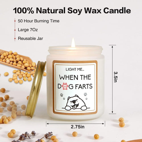 Gifts for Women - Funny Dog Pet-Friendly Lavender Scented Soy Wax Candle - Relaxing Aromatherapy Candle - Best Gift for Dog Lovers, Mom, Best Friends, Girlfriend, Sisters, Female Coworker EasyOptionXY LLC