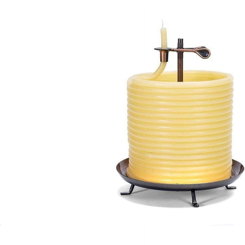 Eclipse - Candle by The Hour- 144-Hour 20561B Dreamy Stylish Beeswax Candle Coil - Beige Un-Scented EasyOptionXY LLC