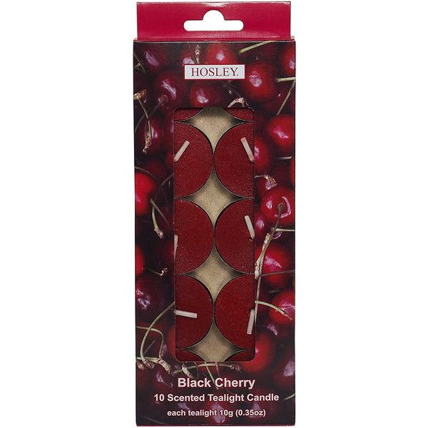 Hosley 120 Pk. Pressed Black Cherry Scented Tealight Candles EasyOptionXY LLC