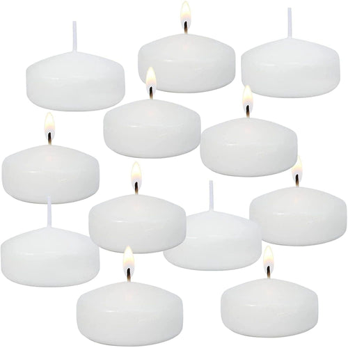 KBLLUNH 12 Pack White Unscented Floating Candles 2 inch for Centerpieces, Wedding Party EasyOptionXY LLC