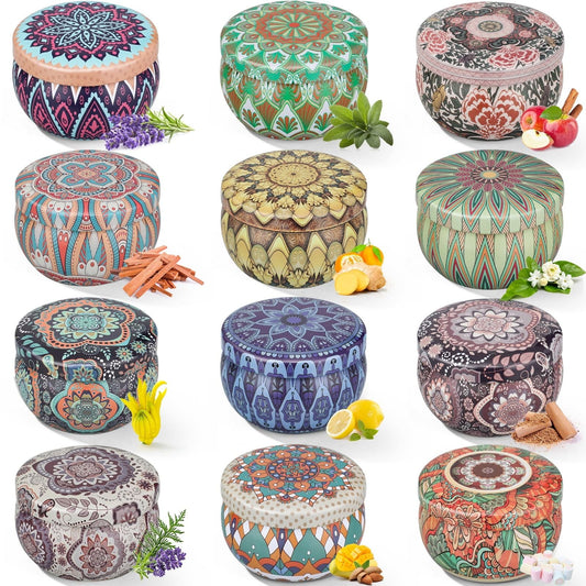 12 Pack Scented Candles Gifts Set Soy Wax Aromatherapy Candles for Holiday Birthday Valentine, 30oz/set EasyOptionXY LLC