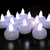 12 Pack LED Floating Candles, Waterproof Flameless Tea Lights Cool White Light - Battery Operated Candles Decoration for Wedding, Thanksgiving, Christmas, Birthday Party EasyOptionXY LLC
