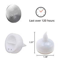 12 Pack LED Floating Candles, Waterproof Flameless Tea Lights Cool White Light - Battery Operated Candles Decoration for Wedding, Thanksgiving, Christmas, Birthday Party EasyOptionXY LLC