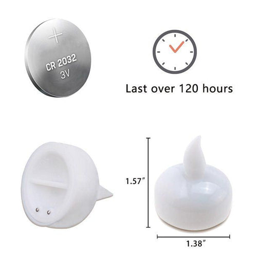 12 Pack LED Floating Candles, Waterproof Flameless Tea Lights Cool White Light - Battery Operated Candles Decoration for Wedding, Thanksgiving, Christmas, Birthday Party EasyOptionXY LLC