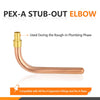 PEX A Expansion 1/2" 6" Copper Stub
