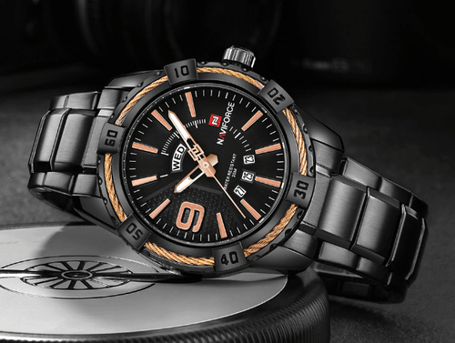 Men's  Luxury Stainless steal Waterproof Watch With Day And Date Display Unique Design Perfect Gift In Modern Metal Men  Wrist Watch Design