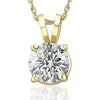 1/4 - 2 Ct T.W. Natural Diamond Solitaire Pendant in 14K White or Yellow Gold