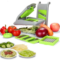 14-Pieces: Vegetable Spiralizer, Slicer, and Food Chopper