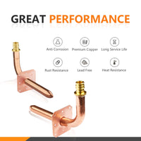 PEX A Expansion 1/2" 8" Copper Stub with Wall Flange Plumbingsell