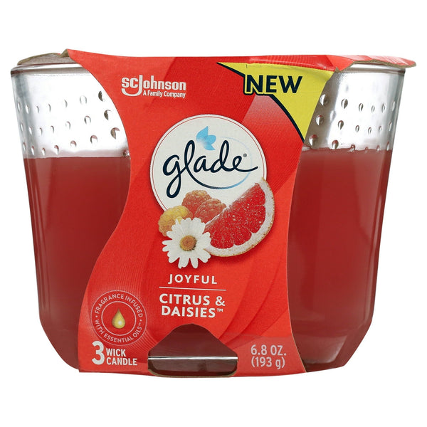 Glade 3 Wick Candle - Grapefruit Joyful Citrus - 6.8oz EasyOptionXY LLC