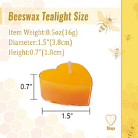 FCMSHAMD Tea Lights - Pack of 36, Premium Beeswax, 0.6 oz Each, 3-4 Hours Burn Time EasyOptionXY LLC