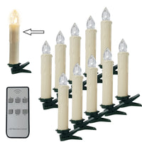 FCMSHAMD 4 inch Lvory Flameless Battery Operated Candles with Remote for Birthday Christmas Tree Decoration Pack of 10 EasyOptionXY LLC