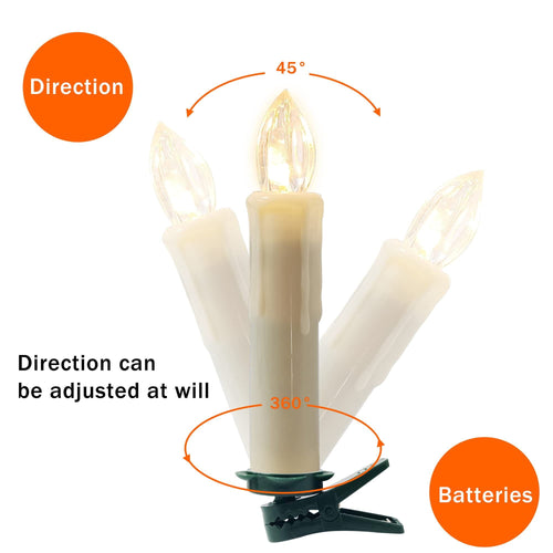 FCMSHAMD 4 inch Lvory Flameless Battery Operated Candles with Remote for Birthday Christmas Tree Decoration Pack of 10 EasyOptionXY LLC