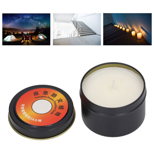 Emergency Candle, 24 Hours Burning Soy Wax Lighting, Windproof Smokeless Survival Candle Large Hot Burn Beeswax Wax Candle With A Wick For Emergency Survival For Home Outdoor EasyOptionXY LLC