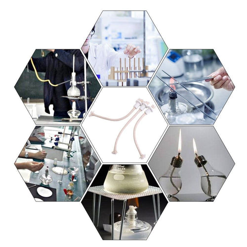 FAGINEY Oil Wick,7Pcs Ceramic Holders Torch Wine Bottle Oil Candle Lamp Fiber Glass Heat-Resistant Kerosene Wick, Lamp Wicks EasyOptionXY LLC