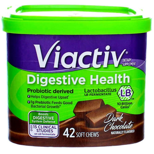 Viactiv Digestive Health Soft Chews, Dark Chocolate, 42 Chews