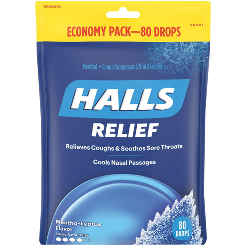 HALLS Relief Mentho-Lyptus Cough Drops, Economy Pack, 80 Drops EasyOptionXY LLC
