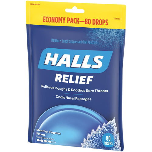 HALLS Relief Mentho-Lyptus Cough Drops, Economy Pack, 80 Drops EasyOptionXY LLC