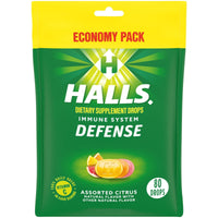 HALLS Defense Assorted Citrus Vitamin C Drops, Economy Pack, 80 Drops EasyOptionXY LLC