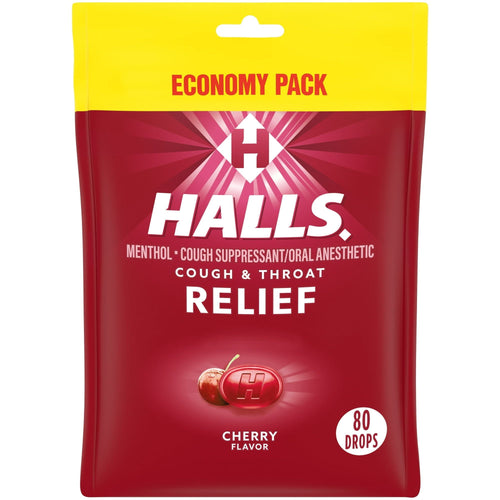 HALLS Relief Cherry Cough Drops, Economy Pack, 80 Drops EasyOptionXY LLC