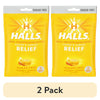 (2 pack) HALLS Relief Honey Lemon Sugar Free Cough Drops, 25 Drops EasyOptionXY LLC