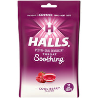HALLS Throat Soothing (Formerly HALLS Breezers) Cool Berry Throat Drops, 25 Drops EasyOptionXY LLC