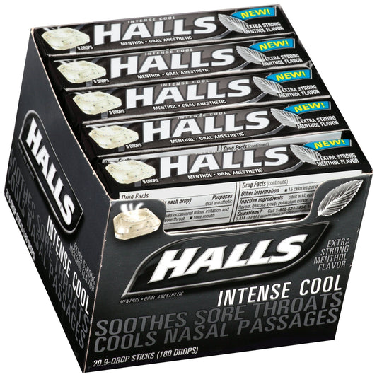 Halls Cough Drops, Extra Strong, Menthol, 9 Ct (Box of 20) EasyOptionXY LLC