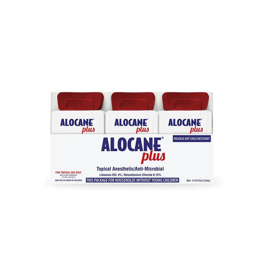 ALOCANE+ Topical Anesthetic Cream - 48 Single-Use Packets (0.12 oz each)