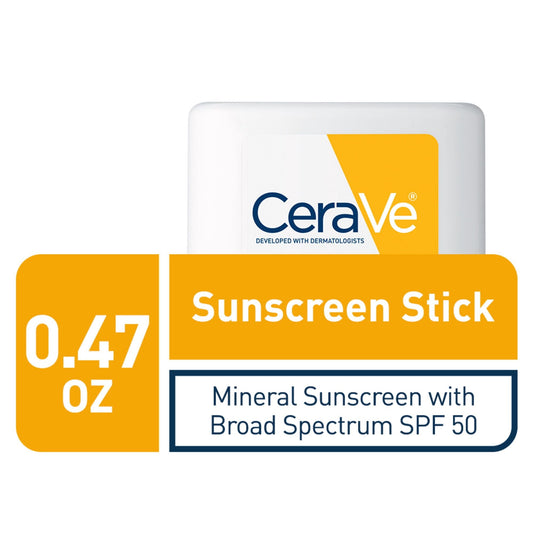 Sunscreen Stick SPF 50 by CeraVe for Unisex - 0.47 oz Sunscreen EasyOptionXY LLC