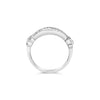 .925 Sterling Silver 1/2 Cttw Baguette Cut Diamond Channel Set X-Station Wedding Ring (H-I Color, I1-I2 Clarity) - Size 6-1/2