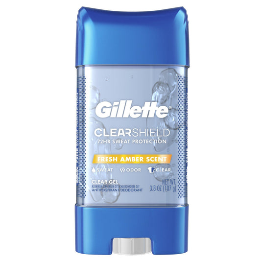 Gillette Clear Gel Antiperspirant and Dedorant for Men Fresh; Amber Scent; 3.8 oz EasyOptionXY LLC