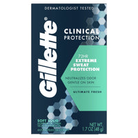 Gillette Clinical Soft Solid Ultimate Fresh Antiperspirant Deodorant; 1.7 oz EasyOptionXY LLC