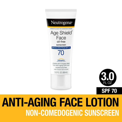Neutrogena Age Shield Face Oil-Free Sunscreen, SPF 70 Sunblock, 3 fl oz EasyOptionXY LLC