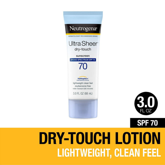 Neutrogena Ultra Sheer Dry-Touch Sunscreen Lotion, SPF 70 Face Sunblock, 3 fl oz EasyOptionXY LLC