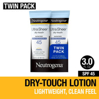 Neutrogena Ultra Sheer Dry-Touch SPF 45 Sunscreen Lotion, 2 x 3 fl. oz EasyOptionXY LLC