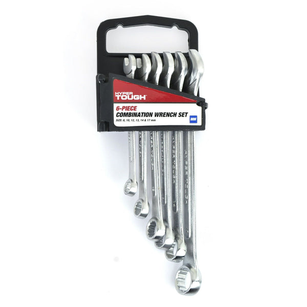 Hyper Tough 6-Piece Combination Wrench Set, Metric EasyOptionXY LLC
