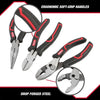 Hyper Tough 3-Piece Pliers Set with Ergonomic Soft Grip Handles, Diagonal Cutting Pliers, Slip Joint Pliers and Long Nose Plier set EasyOptionXY LLC