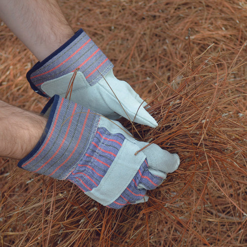 Hyper Tough Leather Palm Glove, Large, Multi-Use Work Glove, 1 Pair EasyOptionXY LLC